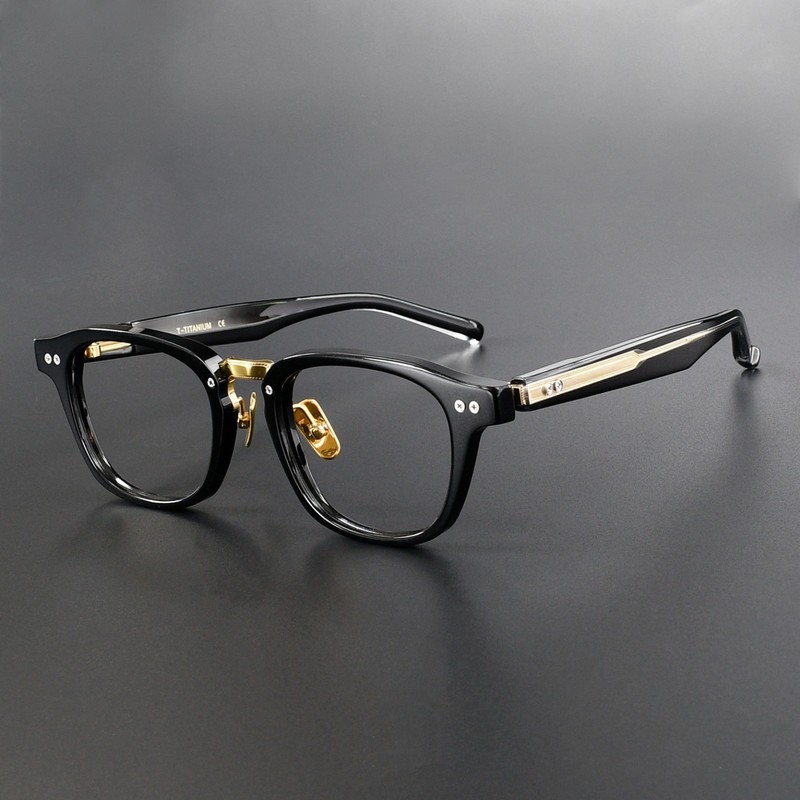 Handmade Business Acetate/Titanium Oversize Eyeglasses Frame Retro Glasses M-151