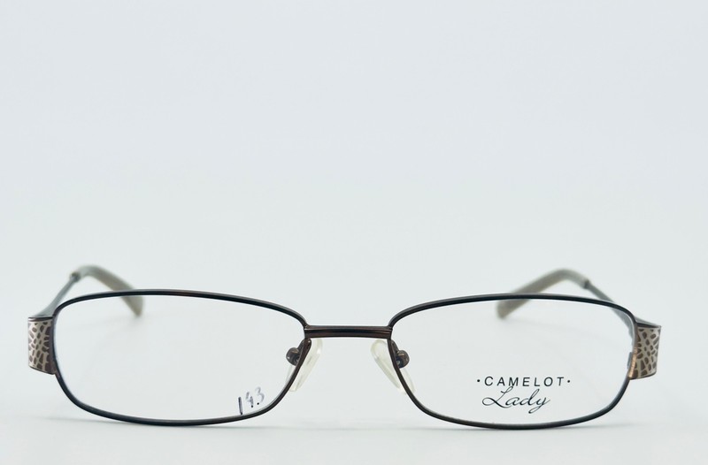CAMELOT LADY ROSALIE BRONZE Womens Rectangle Full Rim Eyeglasses 53-17-135 B:28 gallery