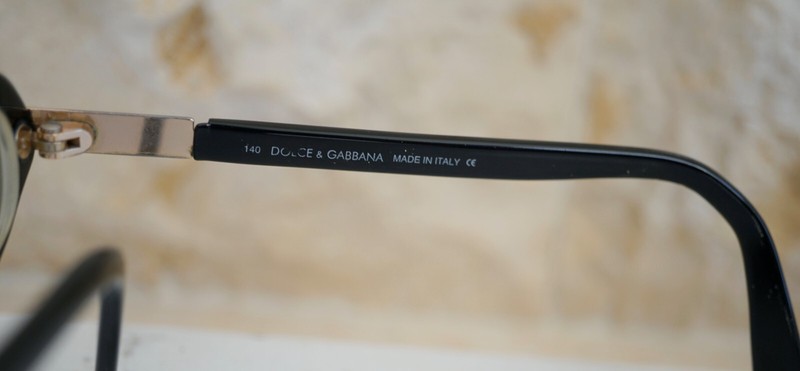 Vintage DOLCE & GABBANA Designer Eyeglasses Black Acrylic Frame Oval Lens gallery