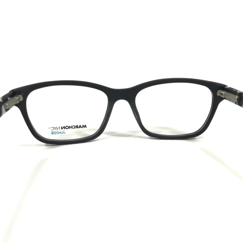 Marchon NYC Kids Eyeglasses Frames TREVOR 001 Black Grey Square 49-16-130 gallery