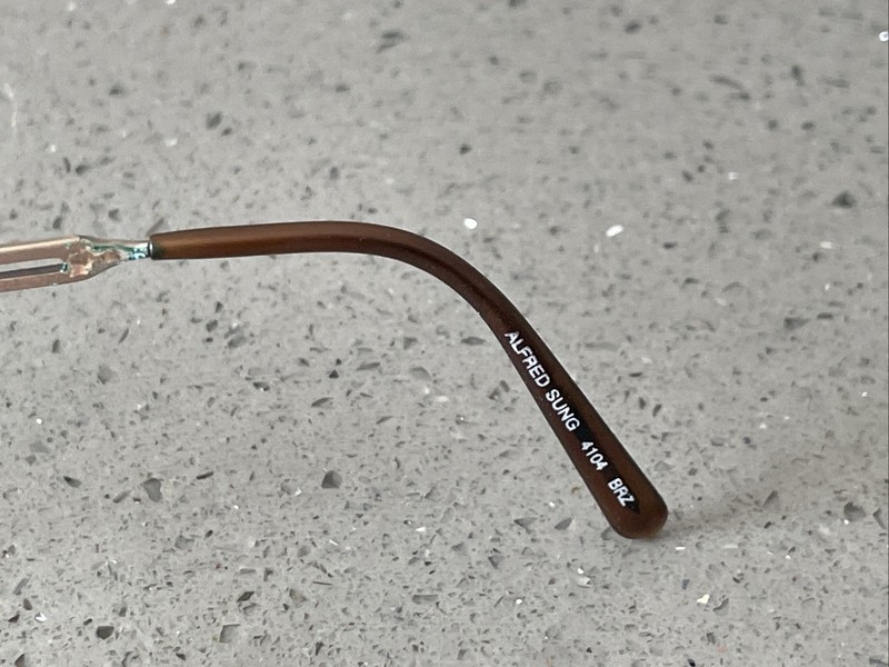 Alfred Sung Italy BRZ CEN 50-19-130 Metal Full Rim Eyeglasses Frames ONLY Bronze gallery