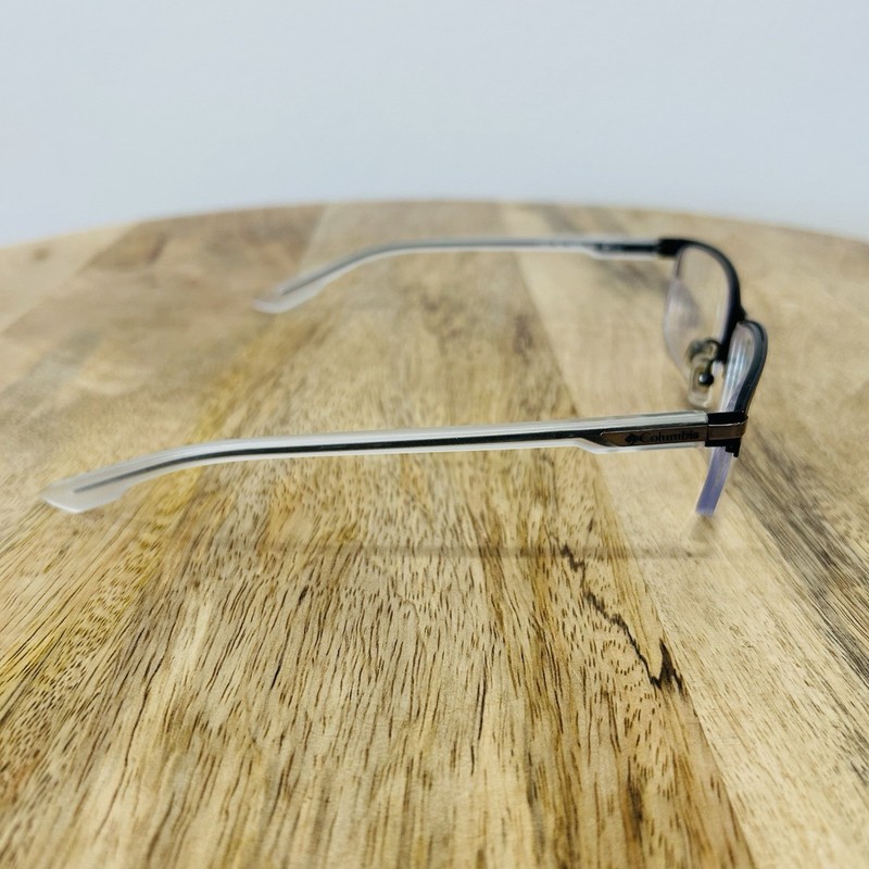COLUMBIA C3015 002 BLACK HALF FRAME CLEAR AUTHENTIC FRAMES EYEGLASSES 59 16 150