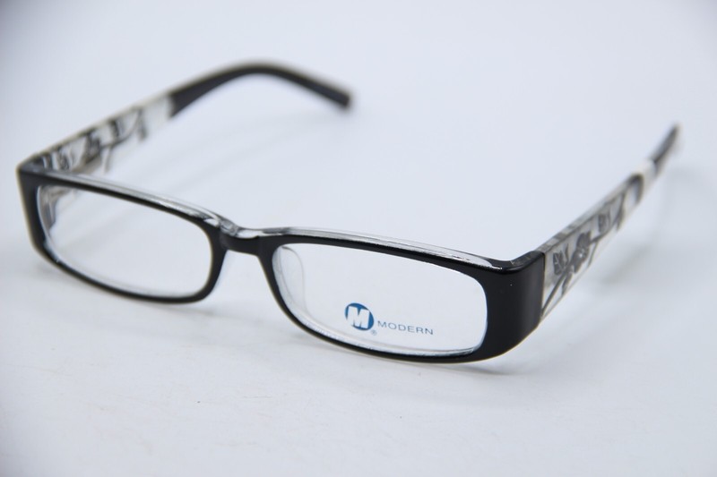 NEW MODERN FIFI BLACK FLORAL AUTHENTIC DESIGNER FRAMES EYEGLASSES 47-16
