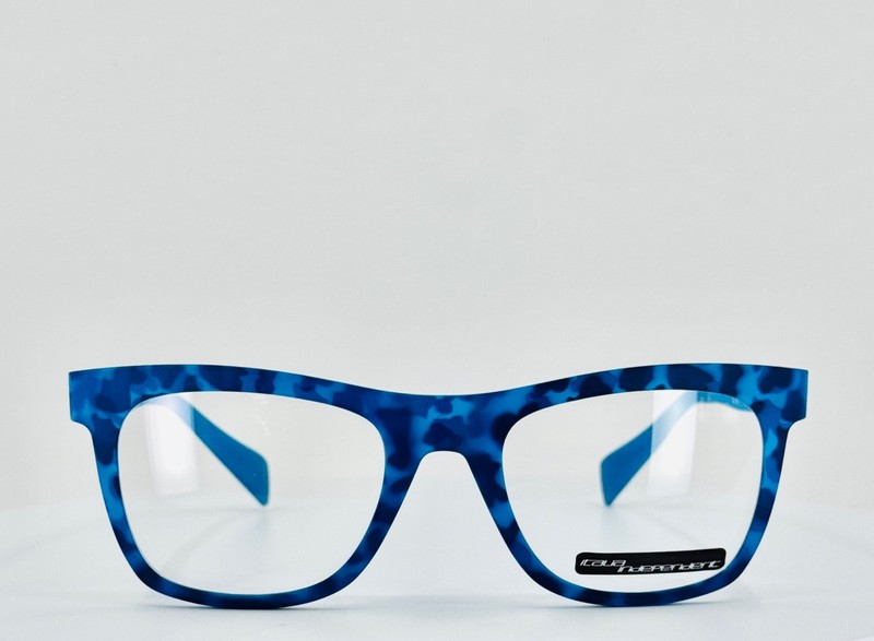 NEW ITALIA INDEPENDENT 5100 147 Blue Square Full Rim Eyeglasses 52-20-135 B:42