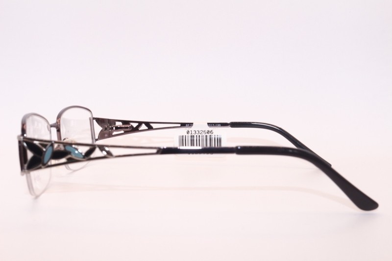 NEW SPLENDOR SP 7003 GUNMETAL BLACK AUTHENTIC DESIGNER EYEGLASSES 52-17 gallery