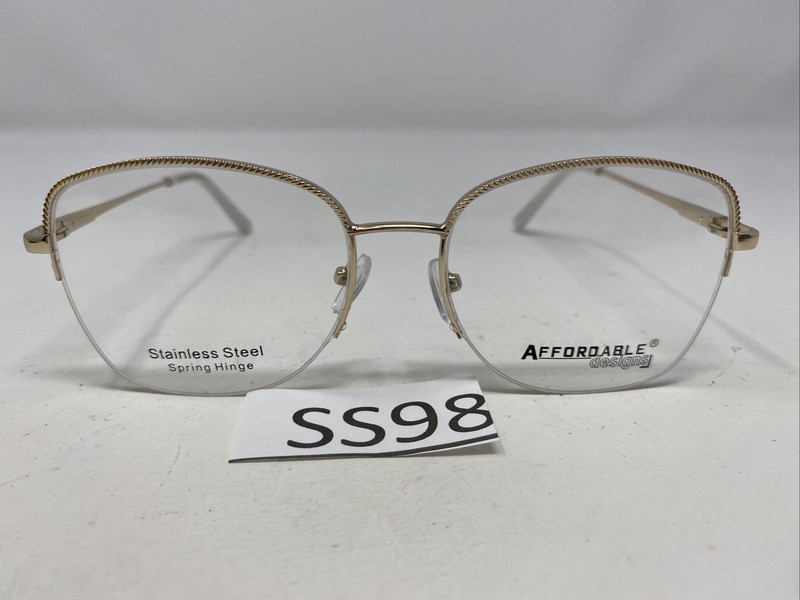 Affordable Designs MOIRA GOLD 53-17-140 Metal Half Rim Eyeglasses Frame SS98 gallery