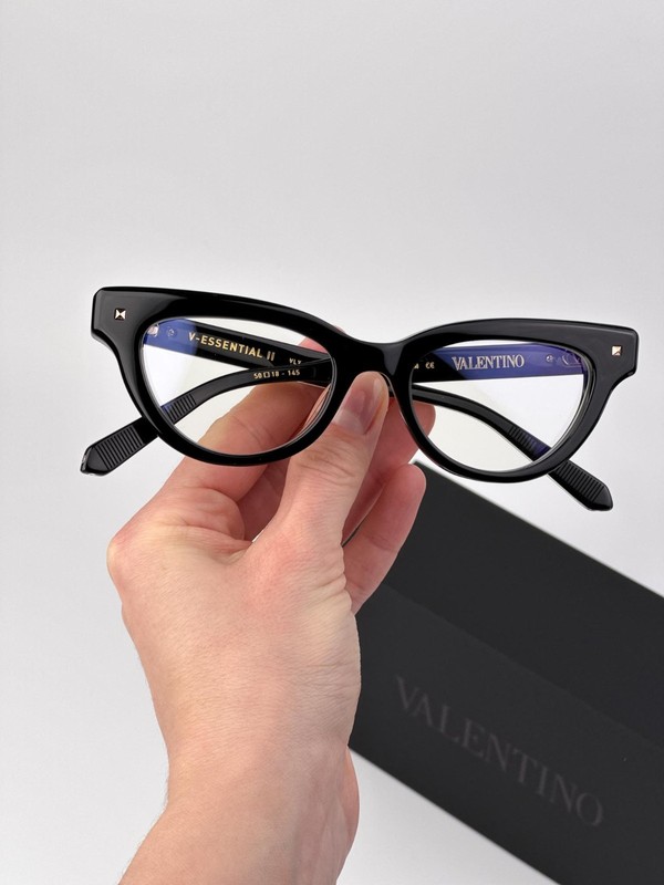 Valentino Women Eyeglasses Shiny Black Cat Eye V-ESSENTIAL II VLX-124 A