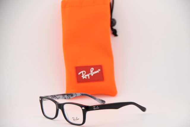 NEW RAY-BAN JUNIOR RB 1531 3803 BLACK GREY EYEGLASSES FRAMES 46-16