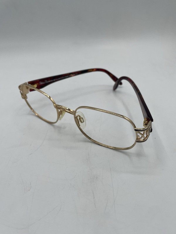 Paloma Picasso Gold Full Rim Eyeglasses FRAME ONLY #8602 880 Vintage Excellent gallery