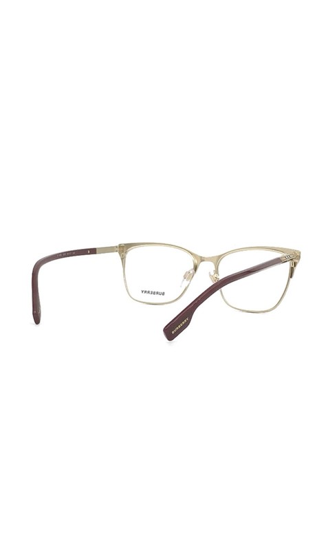 Burberry BE1362 1292 52mm Light Gold Bordeaux w/Demo Lens Eyeglasses 54-17-140mm gallery