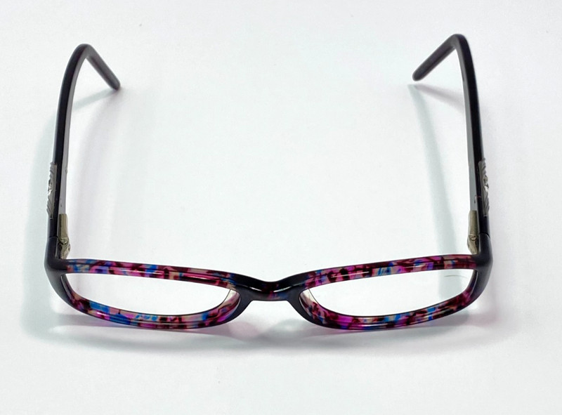 Vintage Tura Eyeglass Frames MOD.667 PUR 52□16 135mm Marbled Purple, Rhinestone