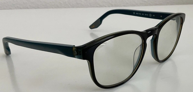 Nike NK-7162 217 Black & Teal Blue Eyeglasses 50/19/145 With Case