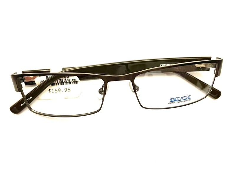 Robert Mitchel Eyeglasses Frames RM 2016 BR Brown Rectangular Full Rim 55-17-145
