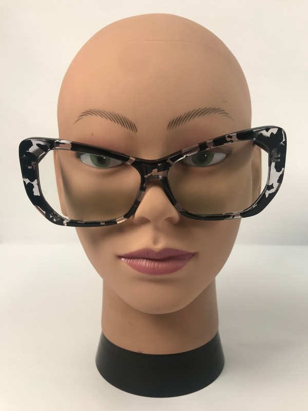 Official by Vontelle Black Zora Eyeglasses Frame 58-15-150 Black And Clear gallery