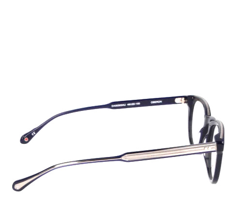 DANSHARI OBERON DA00303AU DARK BLUE/GOLD TRIM AUTHENTIC EYEGLASSES 49-22 JAPAN gallery