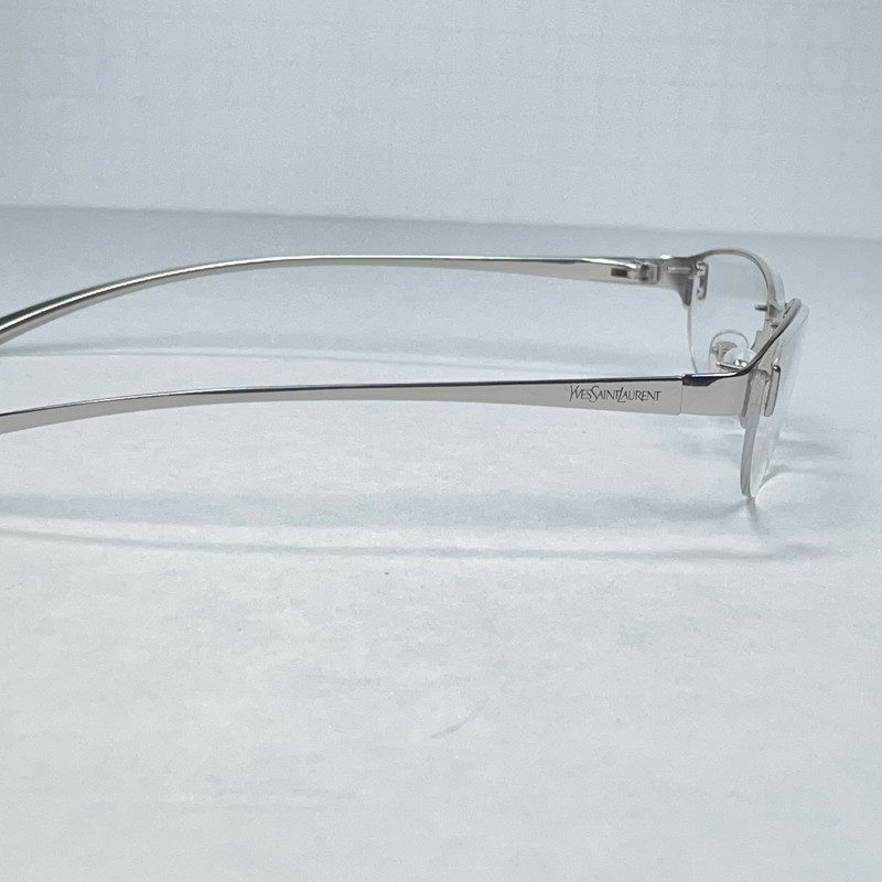 Yves Saint Laurent Eyeglasses Frames YSL 2038 YB7 Silver Half Rim 140 Italy gallery