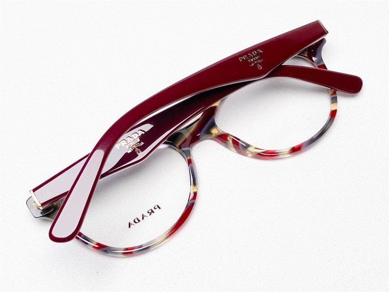 NEW Prada VPR11R VAP-1O1 Womens Eyeglasses Frames Bordeaux Green Round 52/17~140 gallery