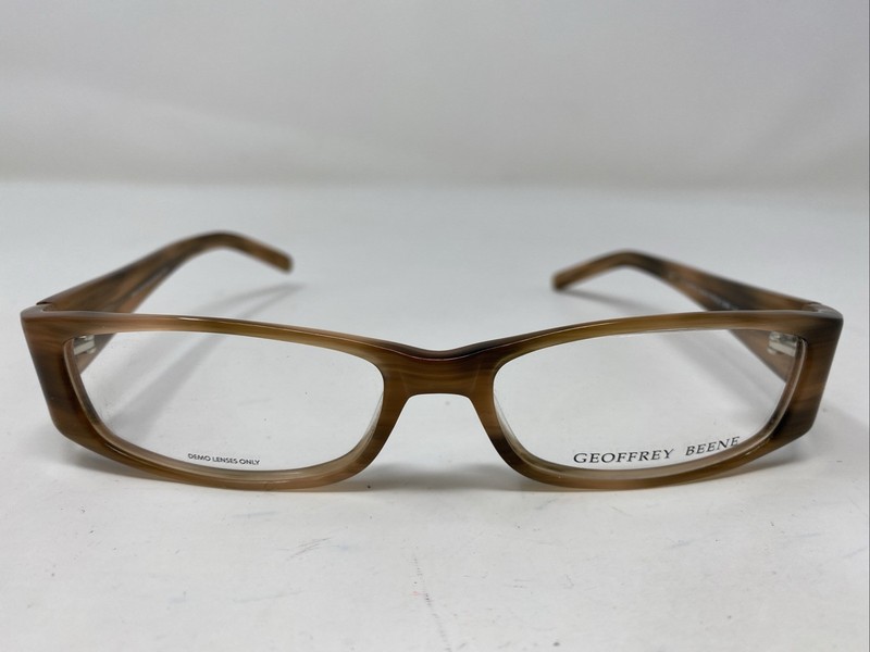 Geoffrey Beene FATALE BRN 55-18-125 Brown Horn Full Rim Eyeglasses Frame G106