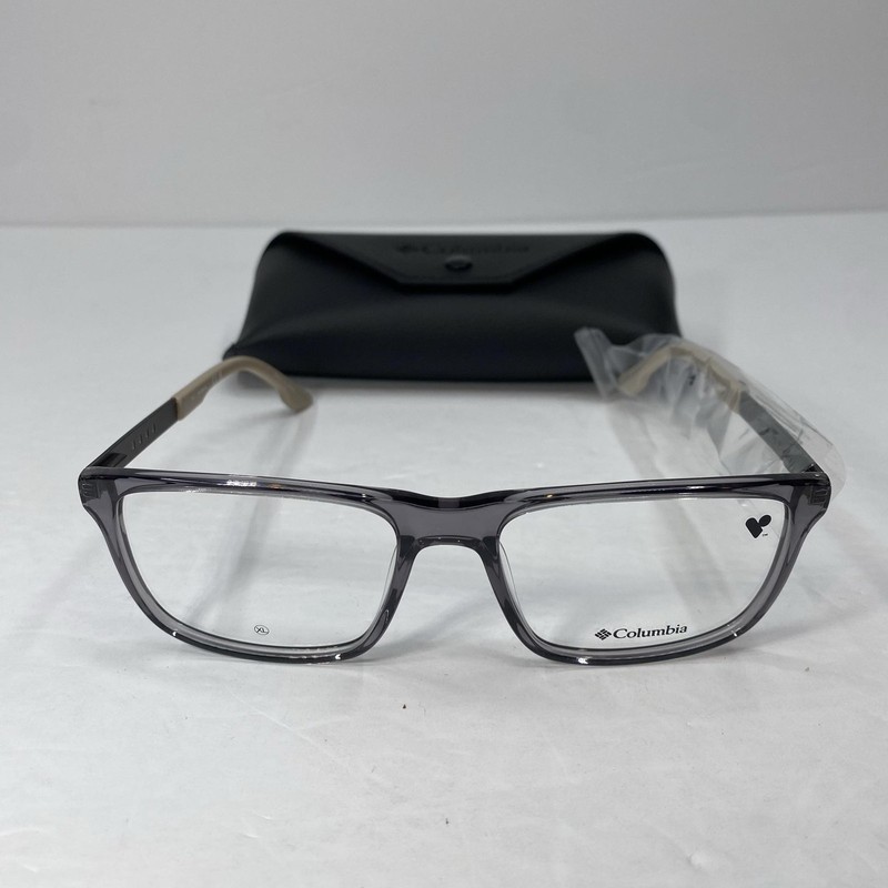 Columbia Mens Eyeglasses Frames C8052 022 Grey Crystal Square Full Rim 57-18-145