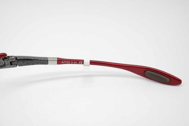 Alpina Pso Twist Four A7725 Red Black Silver Half-Rim Eyeglasses New gallery