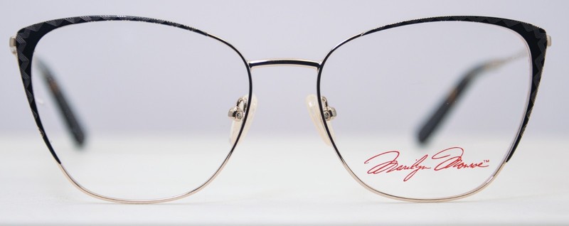 New Marilyn Monroe 191 Matte Black/Gold Eyeglasses Frame 54-17-140 No Case R7