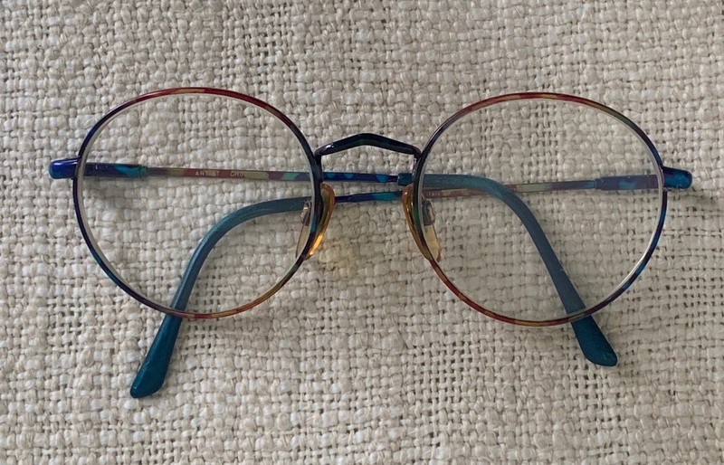 Christy Brinkley Artist Womens Eyeglasses Frames CH02 Blue Multi Made in Italy