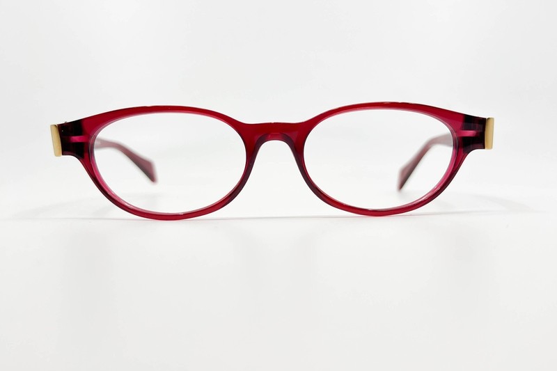 Face A Face Eyeglasses, Frames Only, Ivory 2 608, 50-16, Red Pink, Paris France