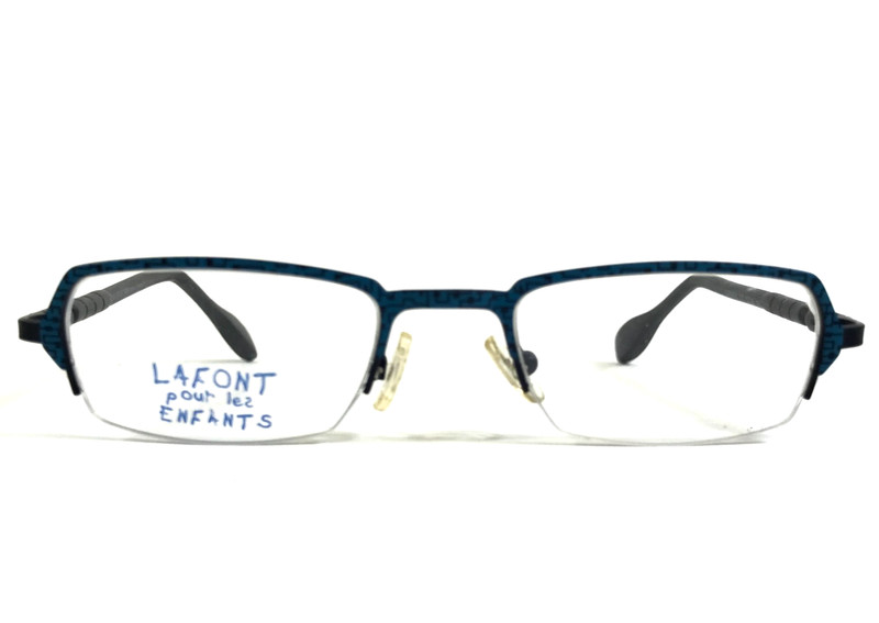 Jean Lafont Kids Eyeglasses Frames CARNAVAL 373 Black Blue Half Rim 43-18-130