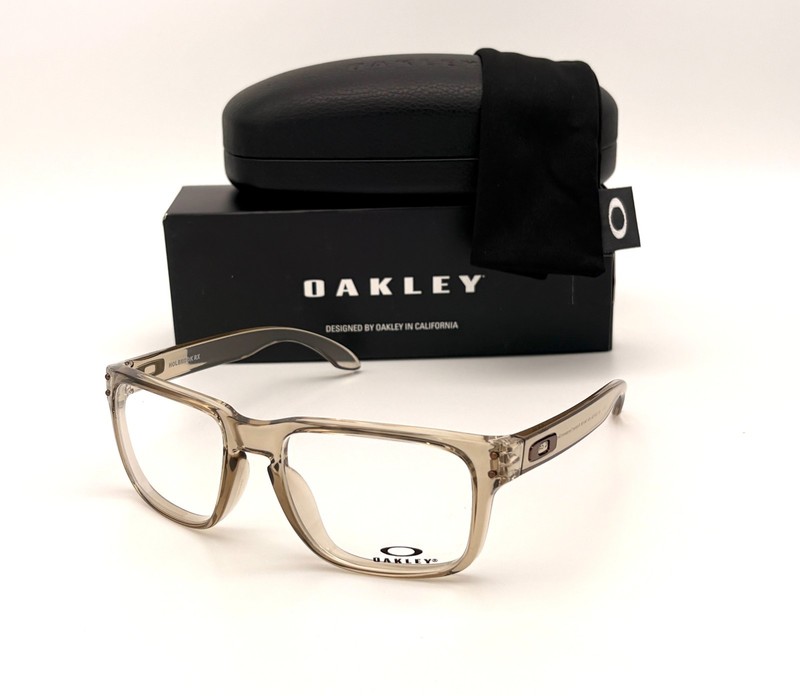 OAKLEY HOLBROOK OX8156-1454 Polished Translucent Sepia / Clear Lens 54mm