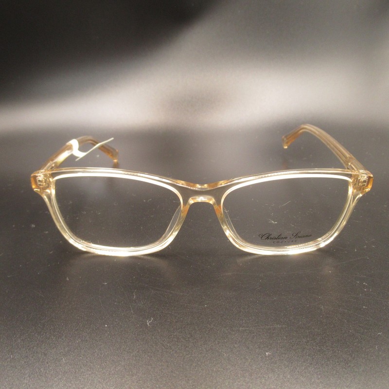 Christian Siriano Miranda Nude Clear Rectangular Eyeglass Frames 53-15-140 Women
