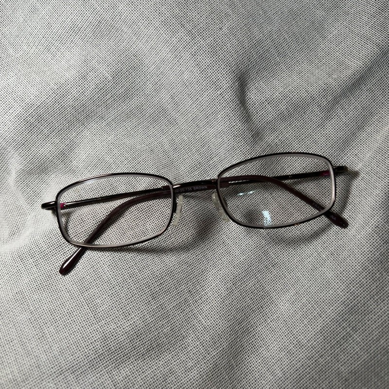 MODERN VERN Eyeglasses Adult 52-20-135 Brown Rectangular Full Rim Frames Metal