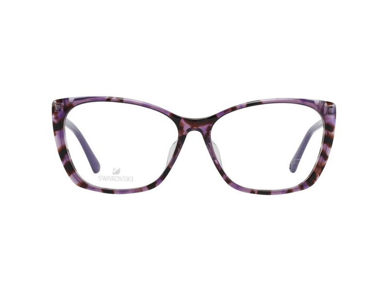 Swarovski SK 5383 055 Purple Havana Cat Eye Plastic Eyeglasses Frame 54-14-140