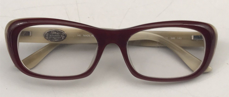 FENDI Selleria Eyeglasses F861 346 140 Brown & Marble White Frame Prescription