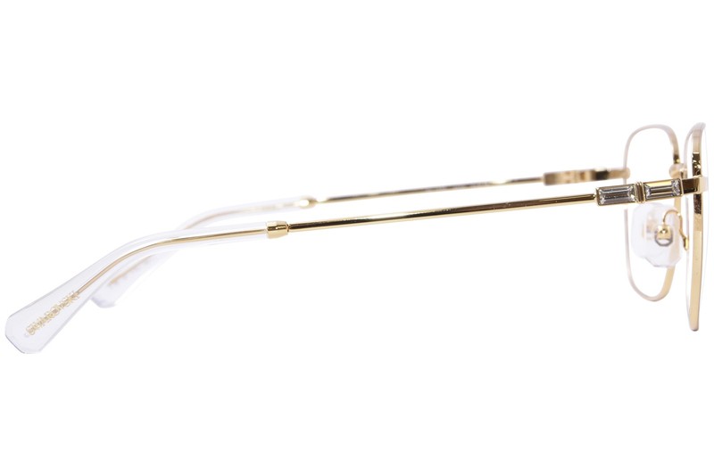 Swarovski SK1003 4004 Eyeglasses Women's Gold Full Rim Rectangle Shape 53mm gallery