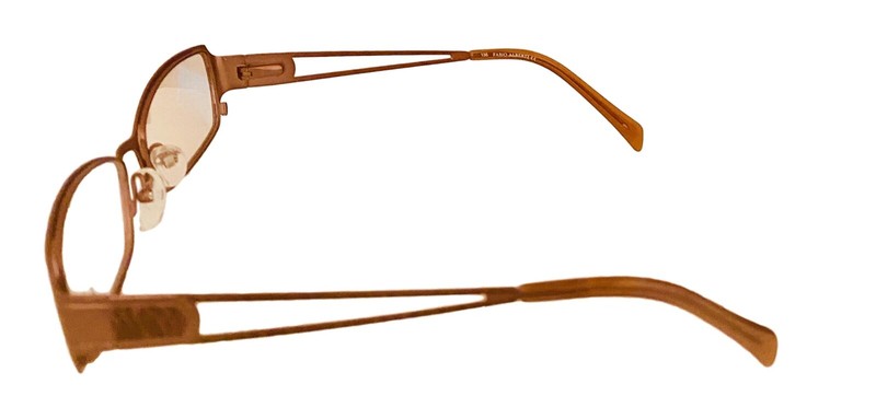 Fabio Alberti Womens Ophthalmic Rectangle Metal Frame Matte Brown 890 gallery