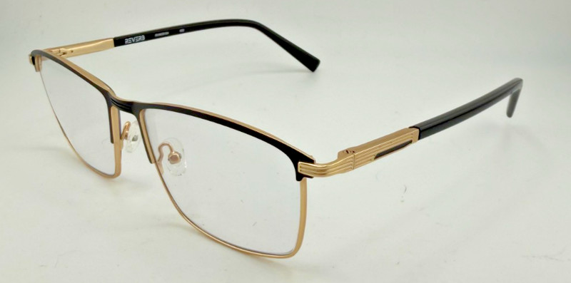 REVERB EYEGLASSES FRAMES ONLYRVMO5164 BLACK / GOLD SQUARE OVERSIZED 60-18-150