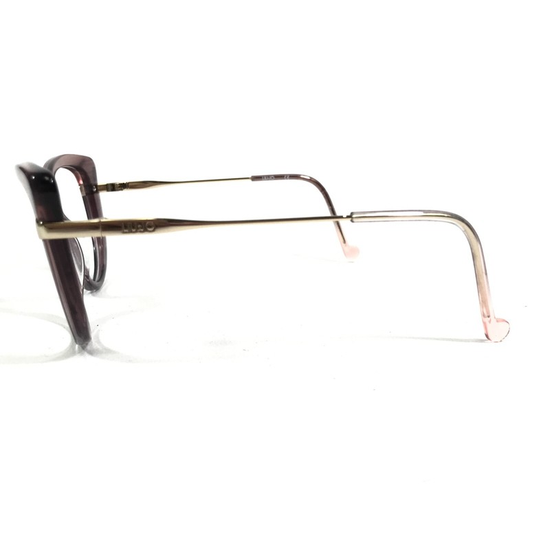 Liu Jo Eyeglasses Frames LJ705S 619 Clear Purple Gold Cat Eye Full Rim 53-18-135 gallery