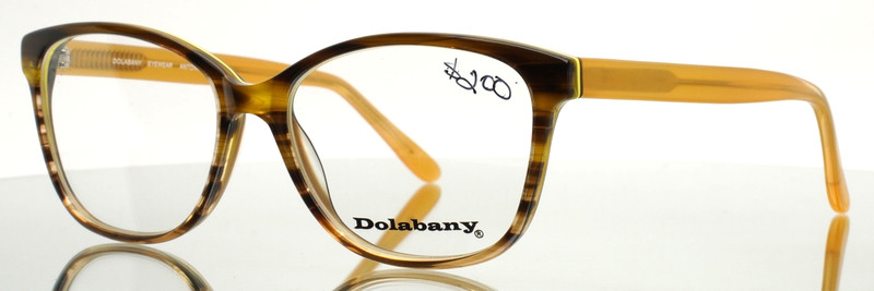 DOLABANY Antonia Brown Womens Semi Cat Eye Full Rim Eyeglasses 53-16-135 B:42