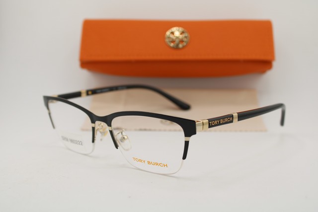NEW TORY BURCH TY 1069 3304 BLACK GOLD GUNMETAL AUTHENTIC EYEGLASSES 53-18