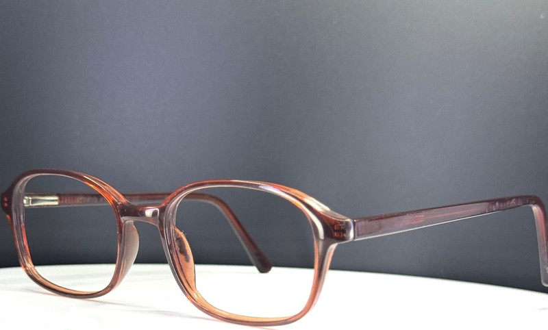 VTG ROMCO 4 1/2 - 5 3/4 Brown Unisex Square Full Rim Eyeglasses FRAMES ONLY gallery