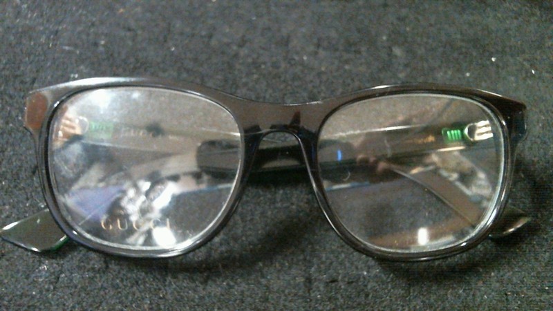 Gucci Glasses Green Frames Plastic Demo Lenses GG0004O 002