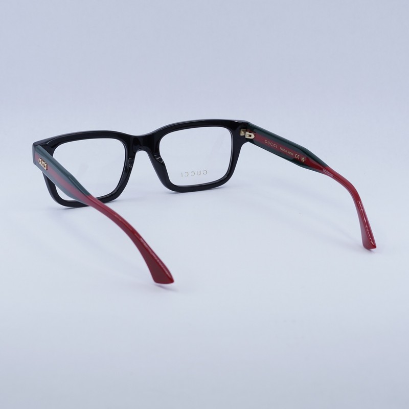 Gucci GG1865O 004 Black/Green/Red 52mm Eyeglasses New Authentic gallery