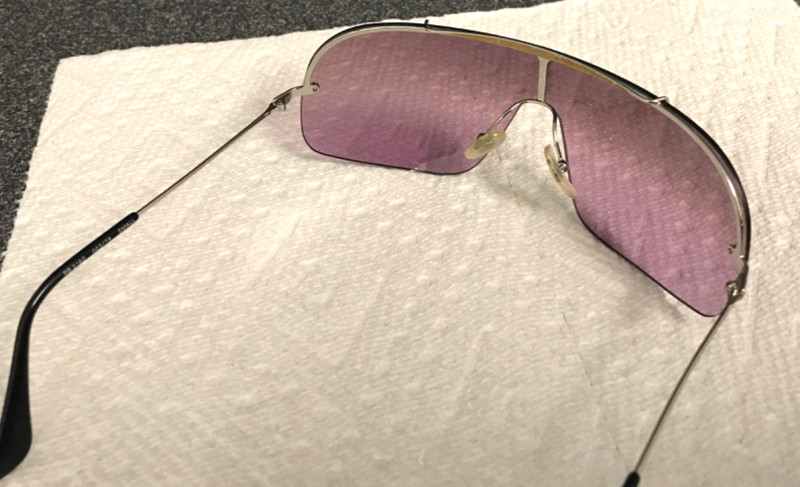 Ray Ban RB 3160 030/7A Shield Small Pink Gold Sunglasses Frame Only gallery