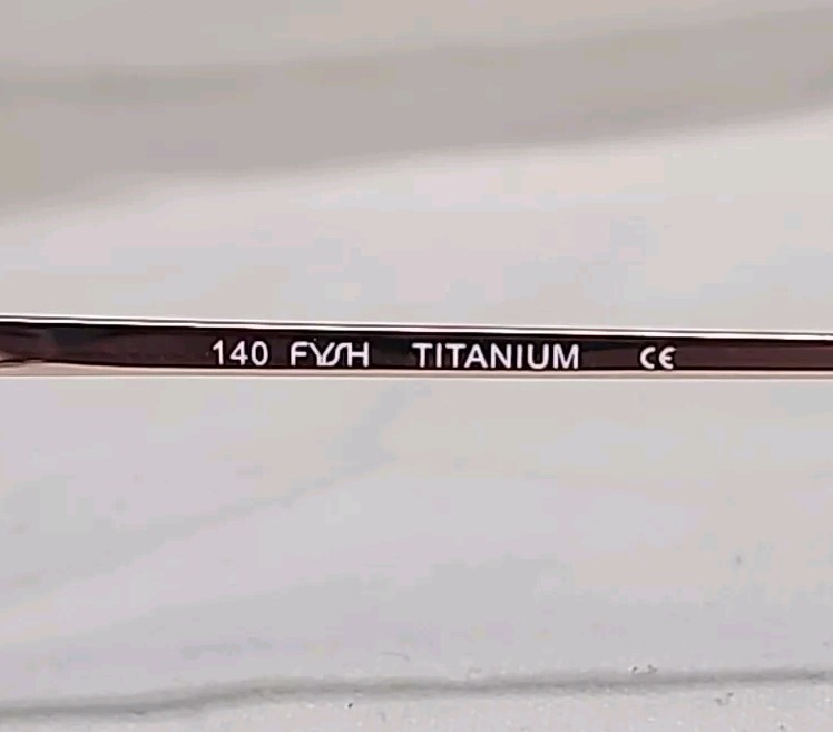 FYSH 3667 Teal / Rose Gold Titanium Half Rim Eyeglass Frame 51/19/140 gallery