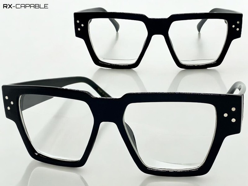 Classic 50s Vintage Retro Sophisticated Clear Lens EYE GLASSES Thick Black Frame
