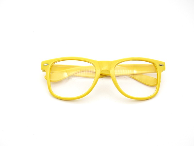 Lightweight Plastic Yellow Square Eyeglasses Frame Unisex Eyewear Frame