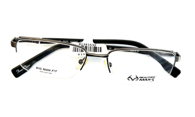 Realtree Eyeglasses R485 57-18-150 Gun Metal Max 5 Big Man Fit
