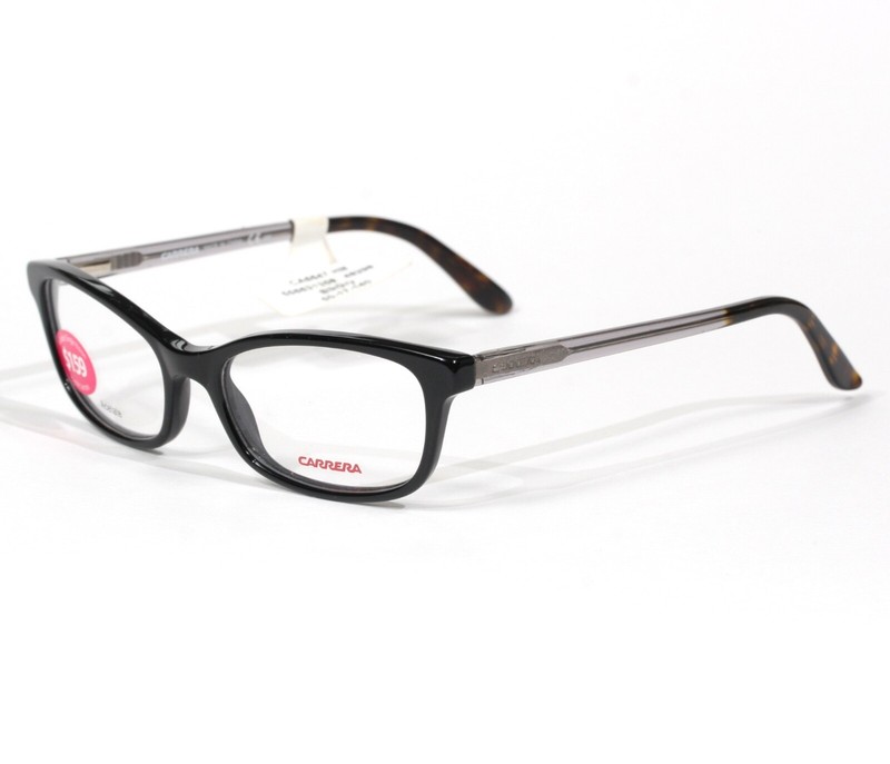 New CARRERA CA6647 3L3 Black Clear Grey/ Tort 50[]17 140 Eyeglass Frames #680