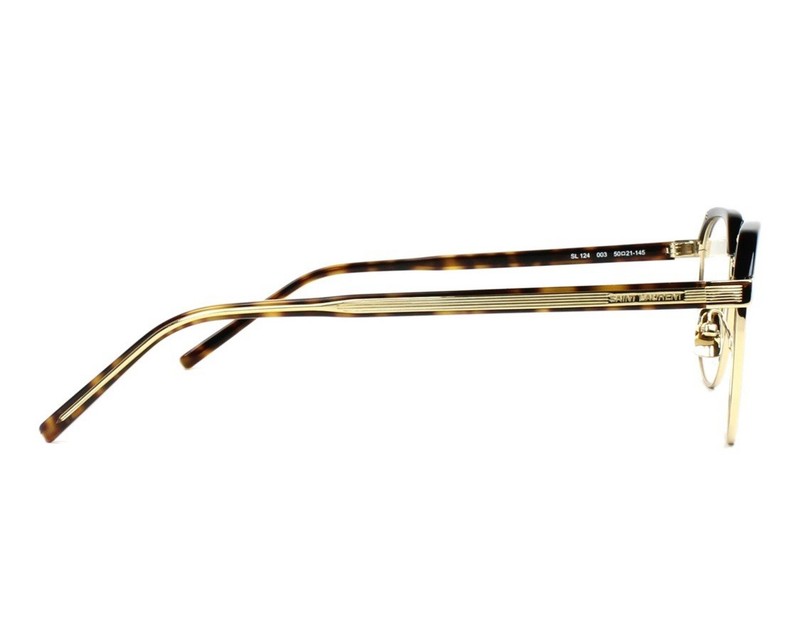 Saint Laurent SL 124 Eyeglasses Black/Gold Round 50mm- New gallery