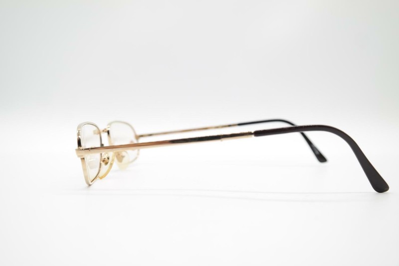 Vintage Prestige G 24 Gold White Oval Glasses Eyeglass Frame NOS gallery